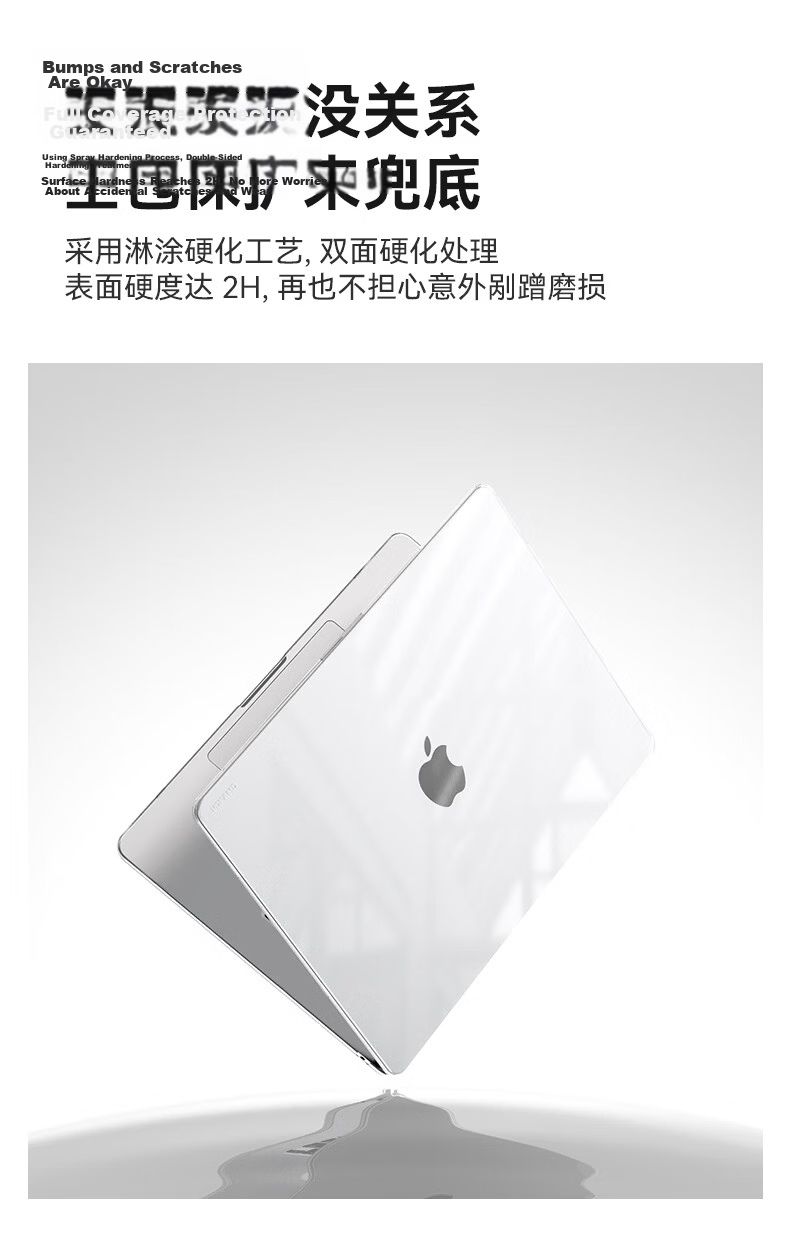 VOKAMO High Transparency Lightweight Laptop Case for Apple MacBook Air 13/15 M2-M5 and Pro 14/16 M1-M5 New 2026 NEO A18Pro 6