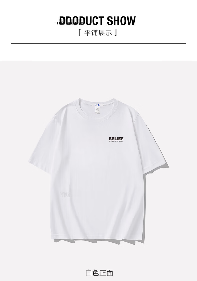 Warrior Men's Short Sleeve T-Shirt Pure Cotton Crew Neck Summer Breathable Printed Casual Basic Top 22