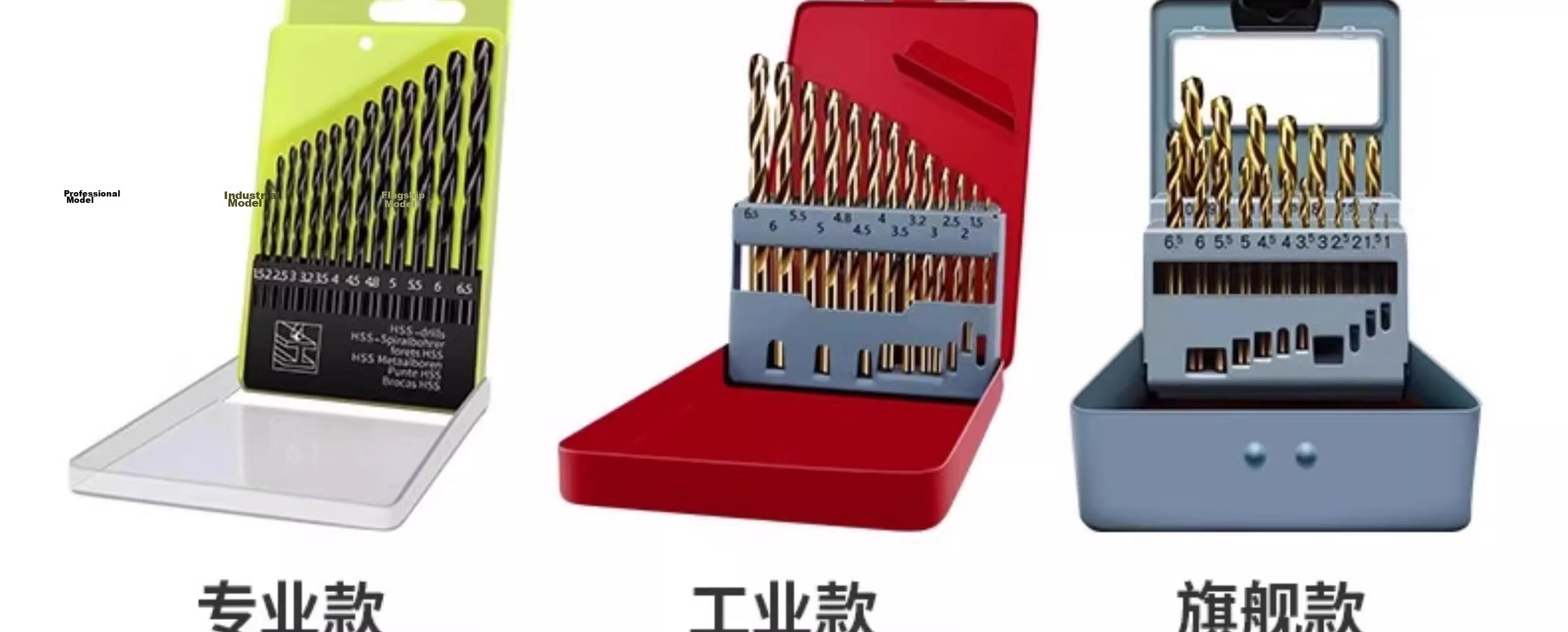 Yanran Titanium Coated Twist Drill Bit Set 13-Piece for Drilling Thin Metal Plastic Wood Standard Hardness 5A 26