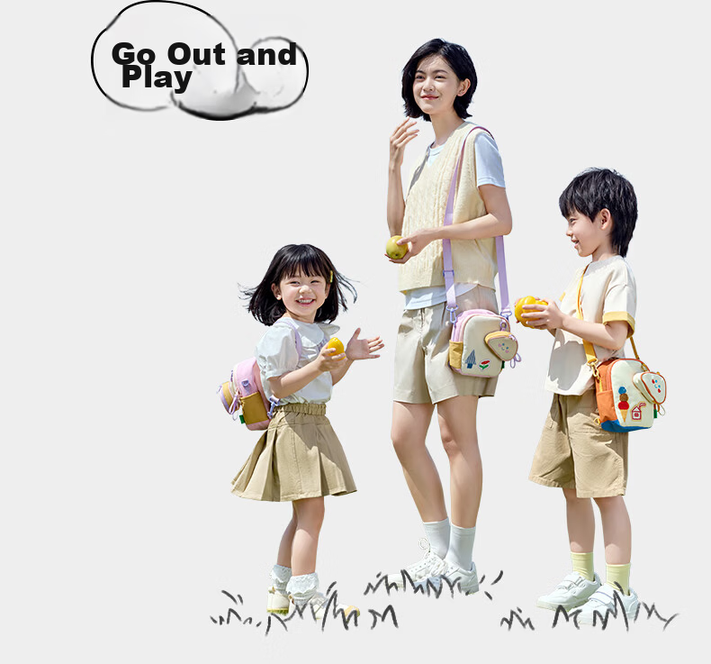 SHUKIKU Toast Double Shoulder Crossbody Bag Children's Dopamine Small Bag Casual Fun Multi-Purpose Parent-Child Bag Taro Toast One Size 16