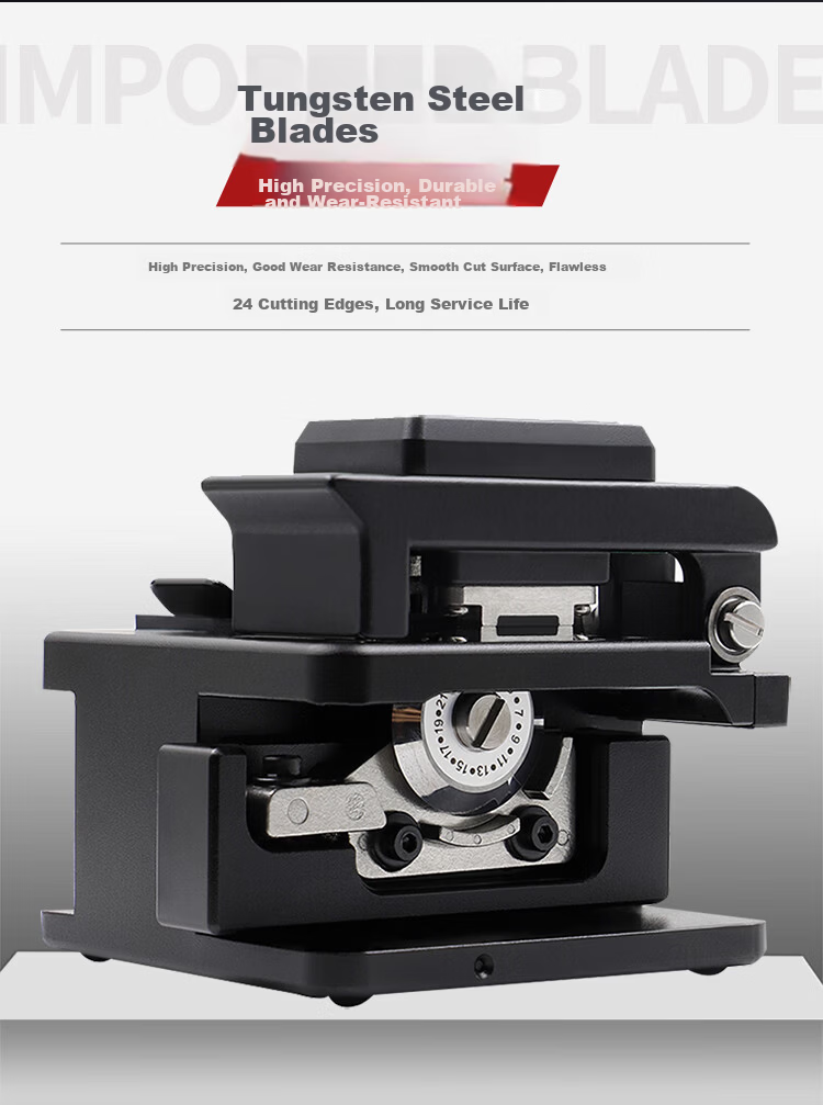 TOPFORZA Fiber Optic Cutter High Precision Fiber Optic Cutting Machine Fully Automatic 3-in-1 Fixture Fiber Optic Cutting Tool FT-6209 3