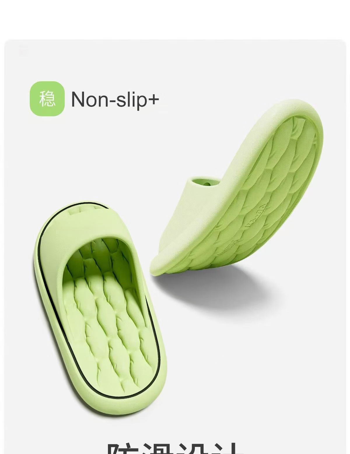 Seven-Color Spun Men's Slippers Soft Sole Home Casual Couple Bathroom Shower Non-Slip Thick Sole Outdoor Women's Sandals Gray Size 42-43 3