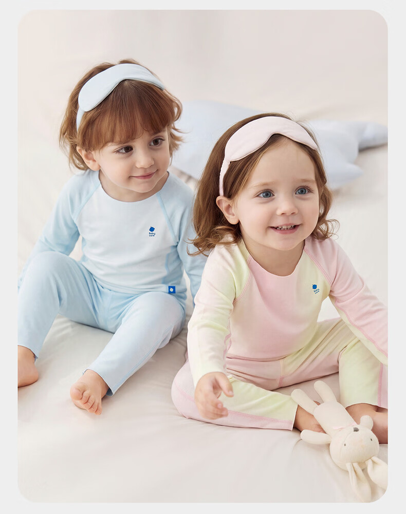 Babycare Camellia Children's Homewear Spring Summer Modal Lightweight Pajama Set Shell White 130 24