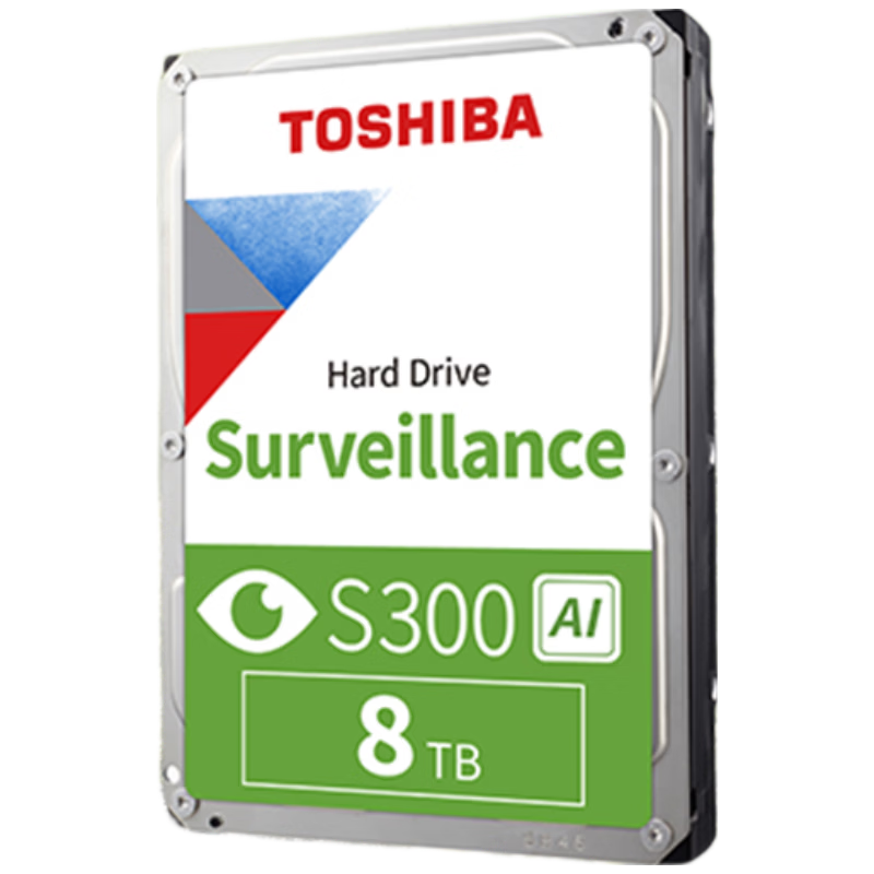 TOSHIBA 8TB 7200 RPM 512MB SATA Interface Vertical CMR Mechanical Hard Drive Surveillance Hard Drive S300 AI Data Recovery Service (MG10ADA800E-V)