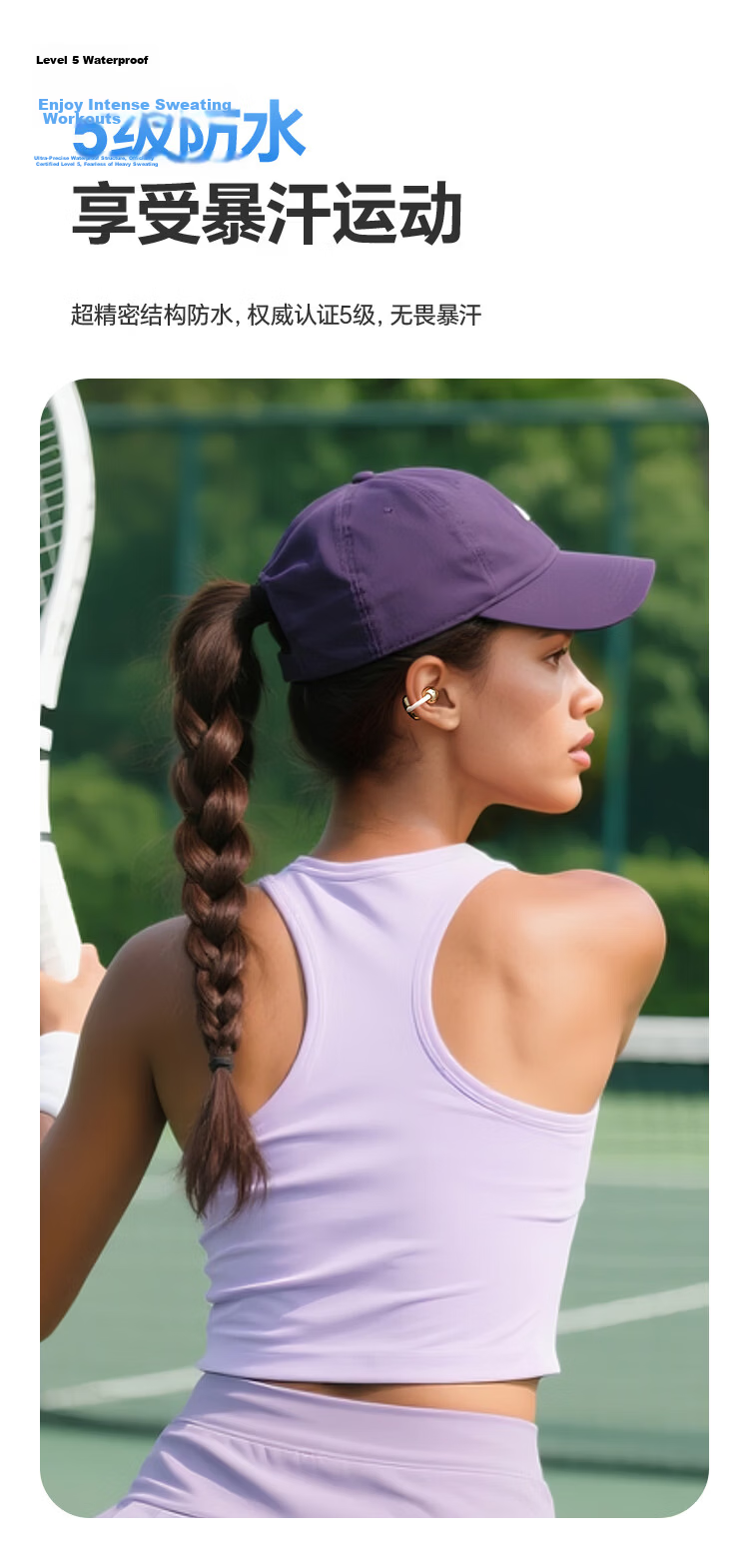 KUGOU Music Gold Chart 6.0 Bluetooth Earclip Bone Conduction Wireless In-Ear Sports Running Noise Cancelling Long Battery Life Open Ear Hook Compatible with Apple Huawei KG300 20