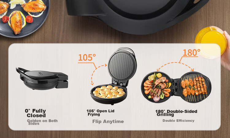 Sacon Double-Sided Heating Electric Griddle Large Deep Commercial Pancake Maker Breakfast Machine 40cm DBMD-94AL 13