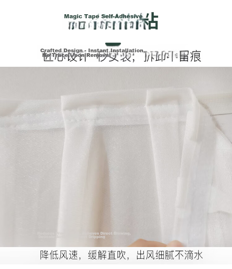 Gusen Zhe Vertical Air Conditioner Anti-Direct Wind Curtain Cylindrical Cabinet Wind Shield Air Outlet Deflector Soft Wind Curtain 125*30CM for Home and Office 7
