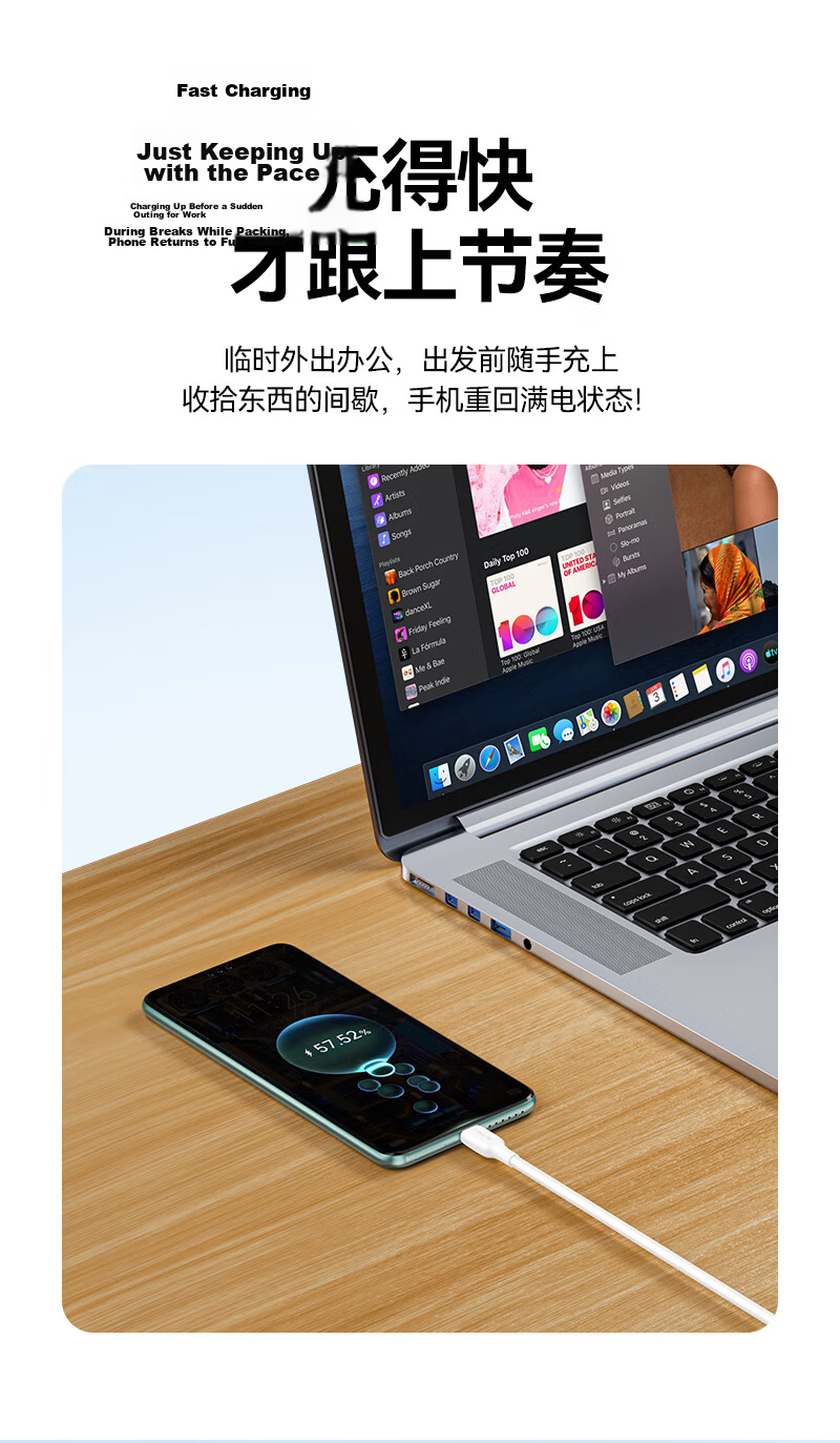 Sanze Type-C Data Cable 100W/66W Super Fast Charging 6A for Huawei Honor Pura80/70/Mate70/60Pro Android Car Charger 1.5m 6