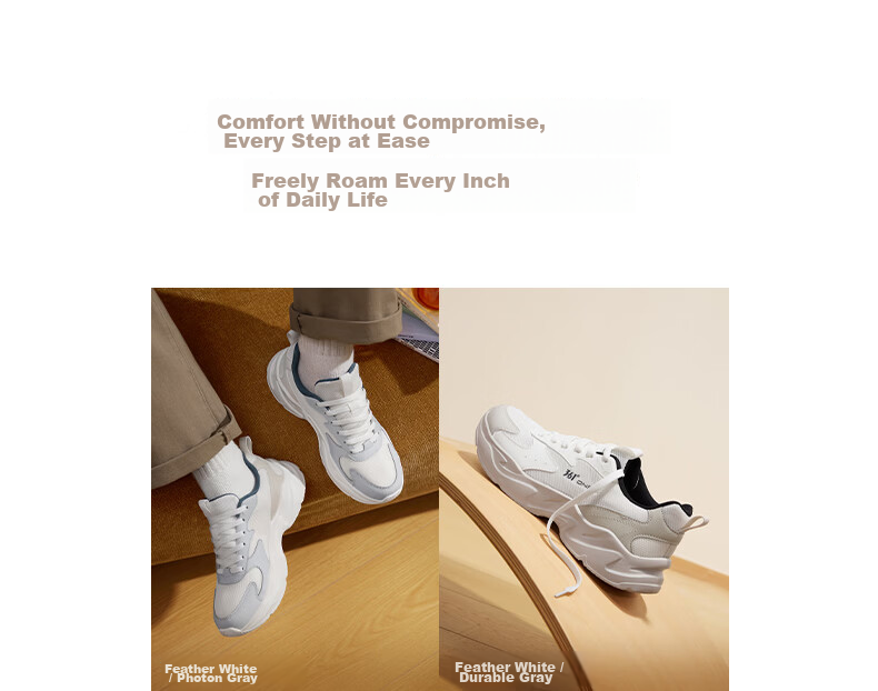 361° Men's Sports Shoes Yunjuan Autumn New Breathable Casual Shoes Men's Retro Thick-soled Dad Shoes 672636711-1 3