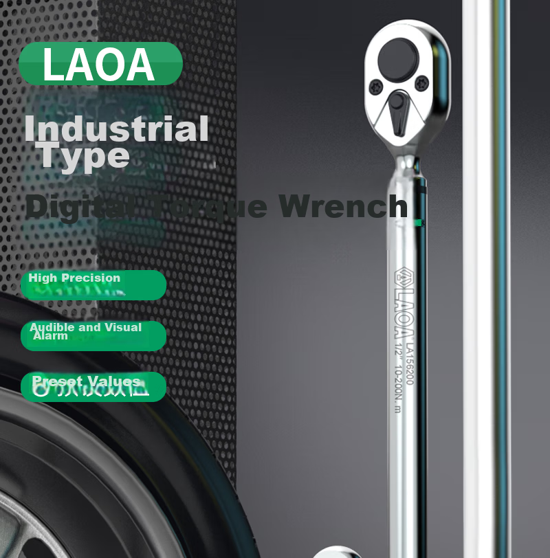 LAOA LA156030 Digital Torque Wrench 1/4 Inch High Precision 1.5-30N.m Automotive Repair 1