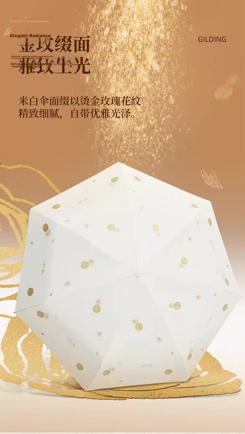 Paradise Umbrella UV Protection Folding Mini Portable Sunshade Rain and Sun Umbrella Galaxy Glacier Blue 3