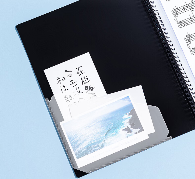 Deli A4 15 Sheets 30 Pages Professional Music Folder for Writing Piano Scores, Sheet Music Accessories, Non-Reflective Morandi Color Series 72585 Random Color 8