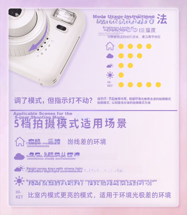 POPOTO Instant Camera One-Step Imaging Camera Birthday Gift for Girlfriend Student Selfie Portable Travel Cream White Body Only 15