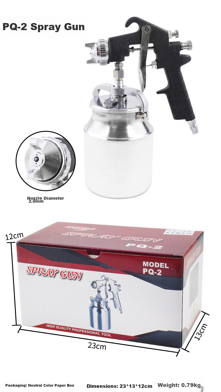 HSD Pneumatic Spray Gun Automotive Sheet Metal High Atomization Spray Pot Primer Spray Gun K-3 Top Cup 0.5mm Nozzle 9