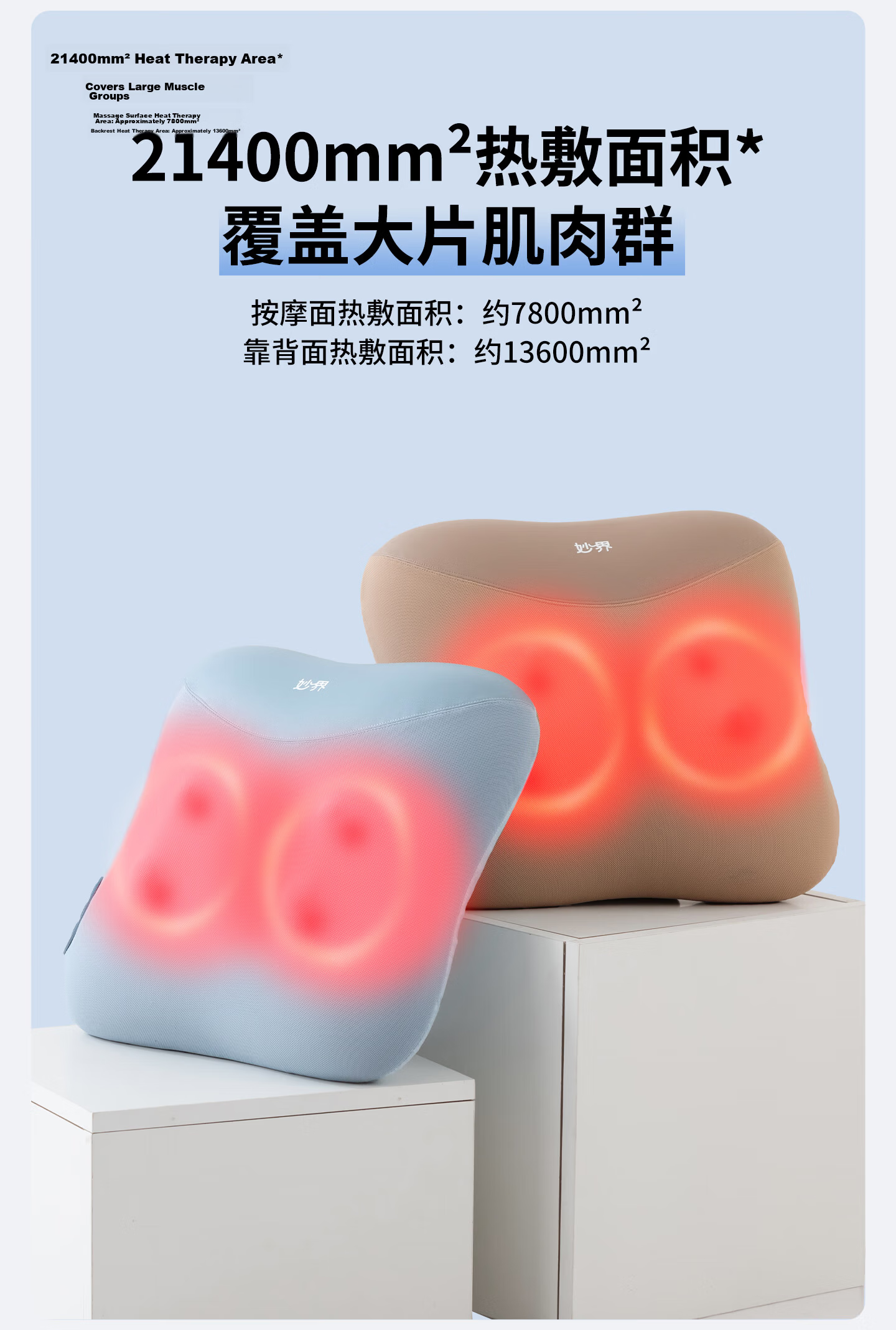 Miaojie M10Pro Waist Massager Shoulder Neck Leg Back Massager Adjustable Massage Head Kneading Heat Home Office Chair Lumbar Pillow Multifunctional Massage Birthday Gift for Men 21
