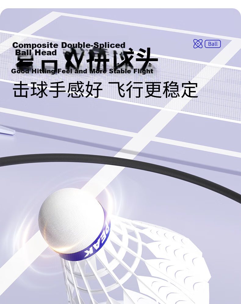 Peak Badminton Synthetic Nylon Shuttlecocks Plastic Durable King 12-Pack Training and Competition Shuttlecocks Pokeong 12
