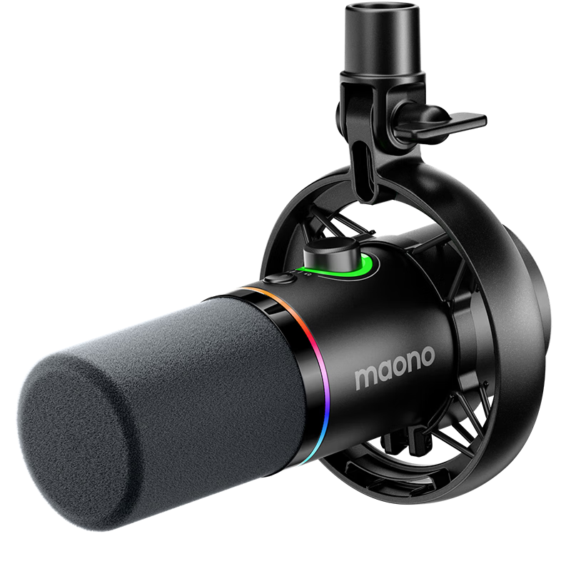 Maono Dynamic Wireless Desktop Microphone Noise-Cancelling USB Wired Three-Mode PD200W for Streaming Gaming Recording Dubbing Mobile Karaoke