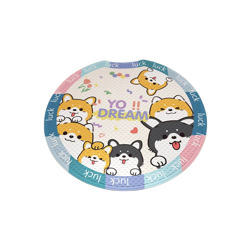 Yinshang Bathroom Round Non-Slip Mat Floor Mat Shower Room Suction Cup Foot Pad Children's Cartoon Anti-Slip Mat 55*55CM