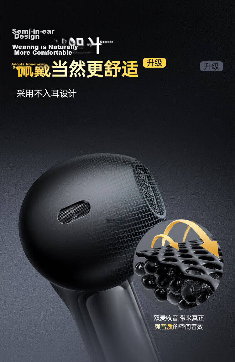 Viken [Haman Audio 2026 New Model] Bluetooth Headphones, Long Battery Life, High-Quality Music, Clear Calls, Semi-In Design, Noise Reduction, Top Ten Compatible with Apple, Xiaomi, Samsung 4