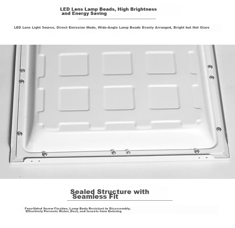 Yuanfang 600x600 Integrated Ceiling Light LED Panel Light Ultra-thin High CRI Aluminum Buckle Ceiling Panel Light 13