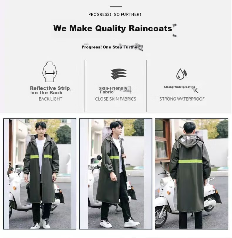 Shangyou Bufan Adult Long Reflective Full-Body Raincoat One-Piece Stormproof Workwear with Hood and Visor for Security and Property Management 16