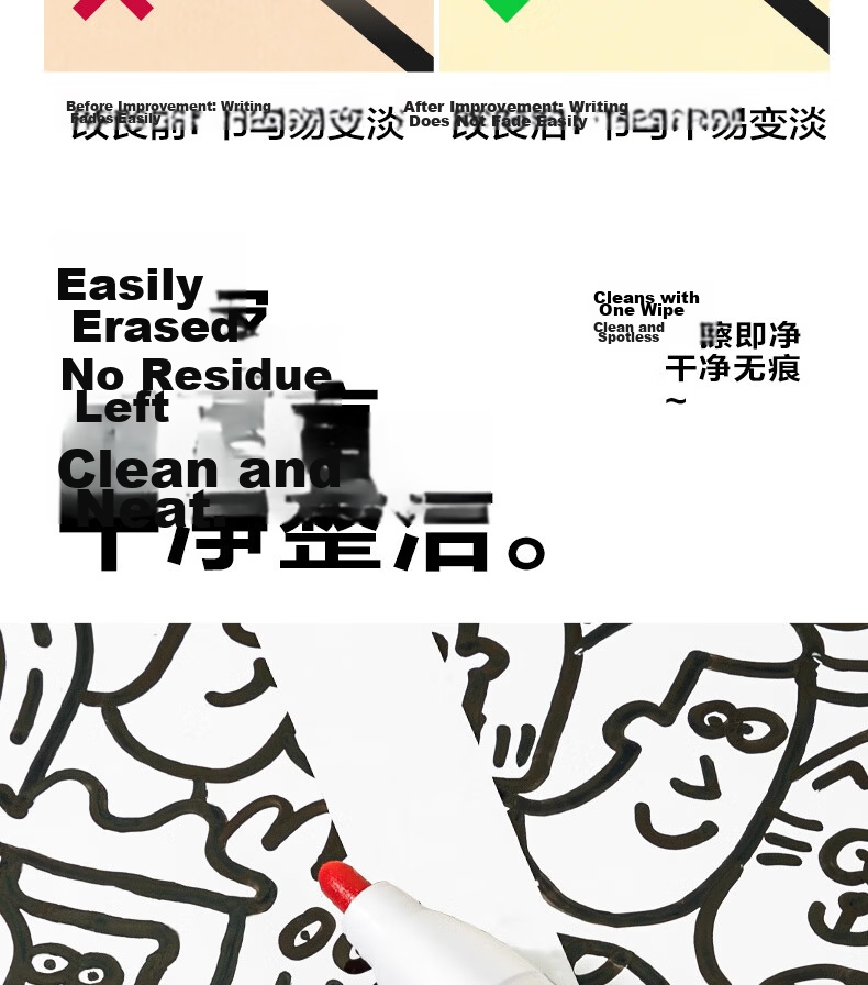 Deli Large Capacity Smooth Writing Liquid Whiteboard Marker Set Office Stationery Meeting Teaching Thick Barrel Color Marker Pen 4 Colors SK232 10