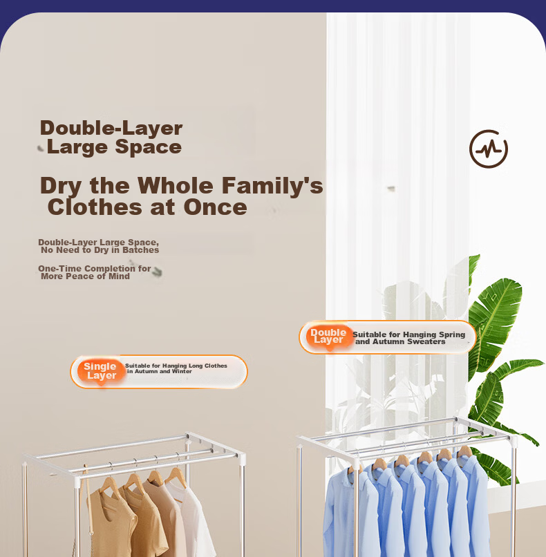 AUX [Foldable Storage + 7.5h Timer] Clothes Dryer, Foldable Home Drying Machine for Baby Clothes, Disinfection Dehumidification And Water Removal, Small Dormitory Wardrobe, 480L Large Capacity 18
