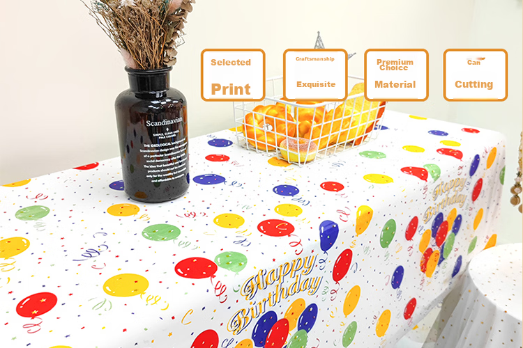 Onizi Birthday Scene Setup Girl Birthday Props Atmosphere Boy Party Decoration Happy Ins Style Colorful Tablecloth 6