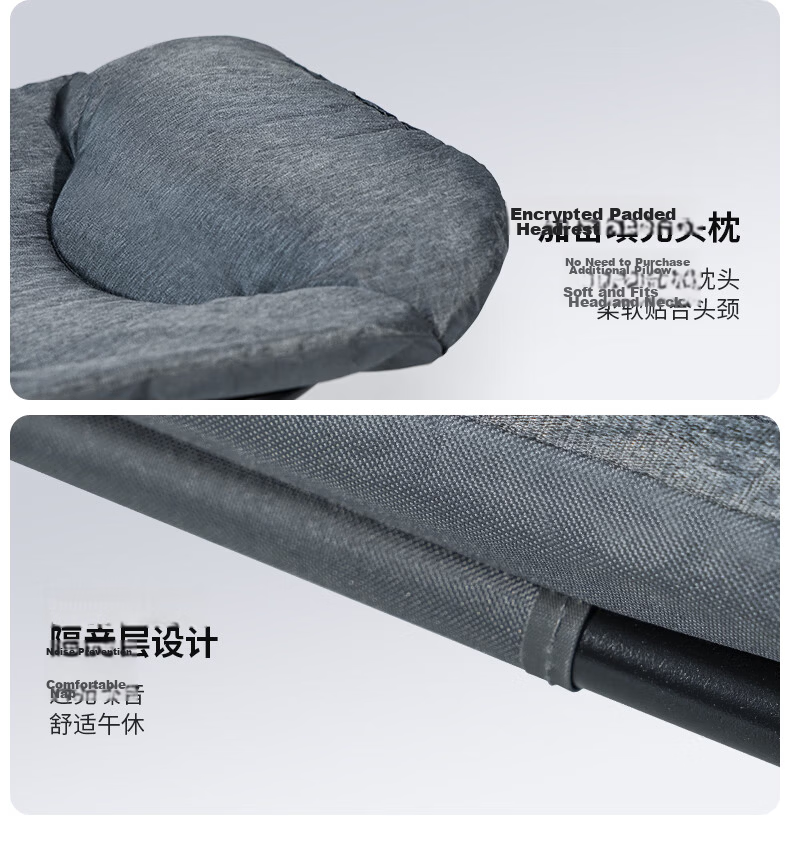 Restar Folding Bed, Office Single Nap Bed, Accompanying Care Bed, Portable Camping Bed, Workstation Nap Aid, Tech Fabric 14