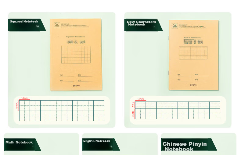 Deli 5 English Notebooks with Covers, Stapled Binding, Student English Homework Books, 36K 18 Sheets Notebook, Elementary School Stationery DP3620 4