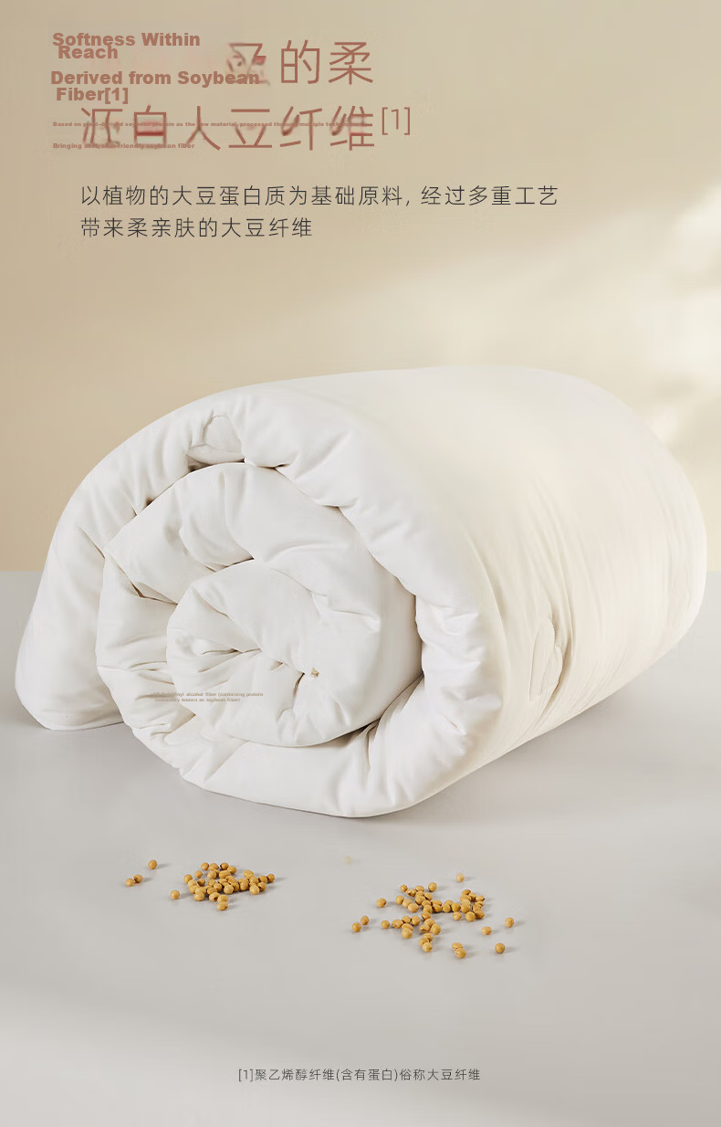 Luolai Home Textiles Quilt Core A-Class Washable 79% Soy Protein Fiber Spring and Autumn Four-Season Quilt Core Approx. 4.8 Jin 3