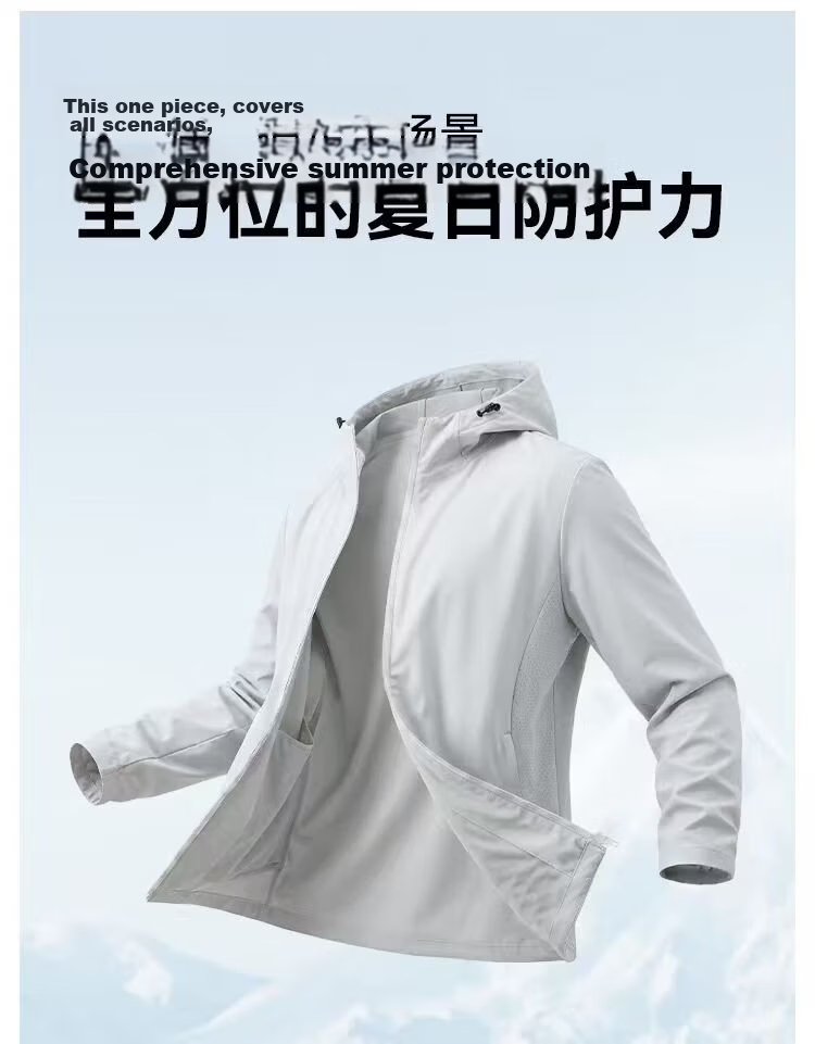 JD Jingzao New Ice Silk Sun Protection Jacket Lightweight Breathable Spring Summer Thin Coat Outdoor Sports Jacket Navy Blue M 3