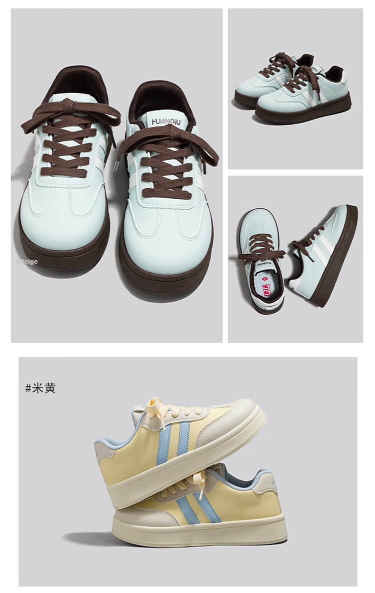 Global Original Vintage Style Black Women's Sneakers 2026 New Ins Versatile Thick Sole Height Increasing Skate Shoes 19