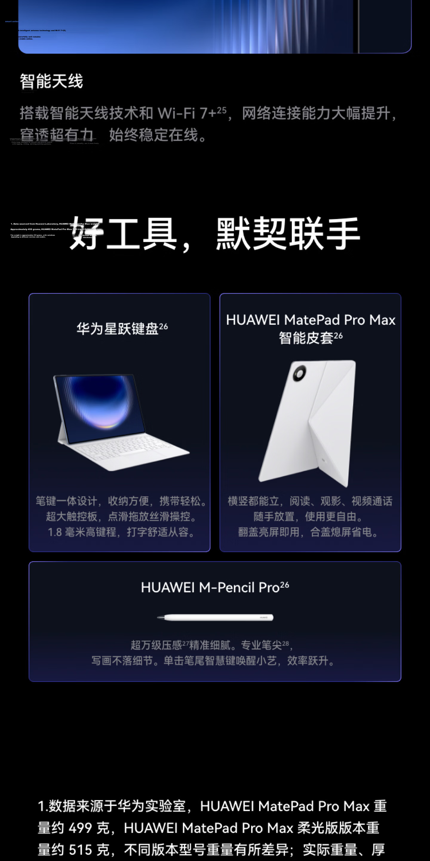 HUAWEI MatePad Pro Max 13.2-inch Tablet 3K OLED Screen Office Creative Tablet 12+512GB Deep Space Gray 23