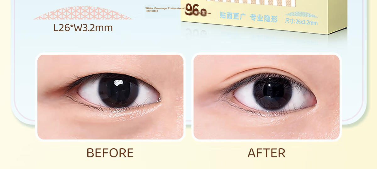 Su Zhi Ran Yin Mi Double Eyelid Tape Invisible Natural Lace Single-Sided for Monolids Puffy Eyes Flat Eyelid 112 Pieces 10