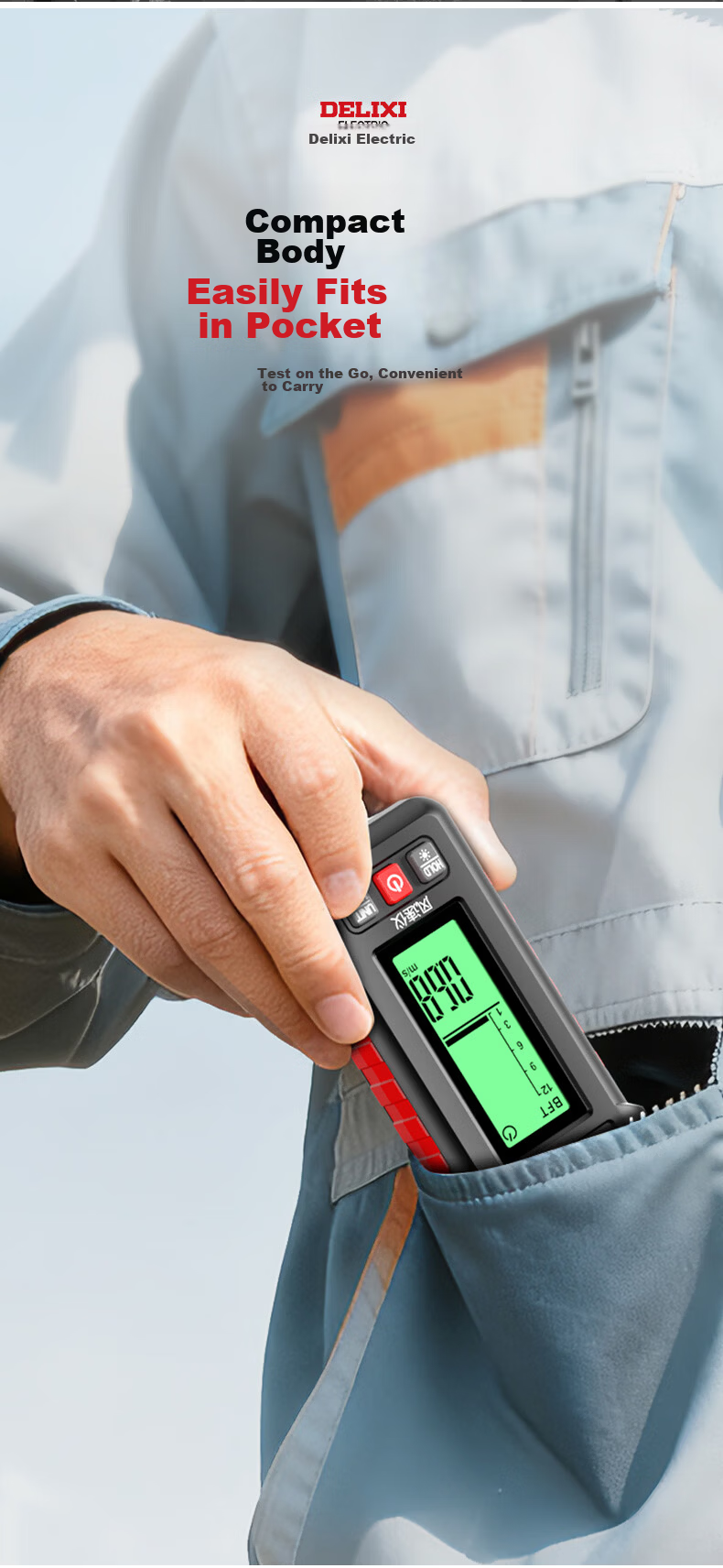 Delixi Electric Anemometer High-Precision Portable Handheld Wind Speed Meter 11