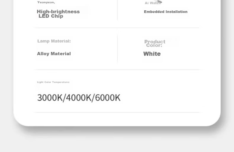 Fanyao LED Downlight 2.5 Inch 5W Neutral Light 4000K Ultra-thin Recessed Ceiling Light Crystal Lamp Cutout Size 75-85mm 16