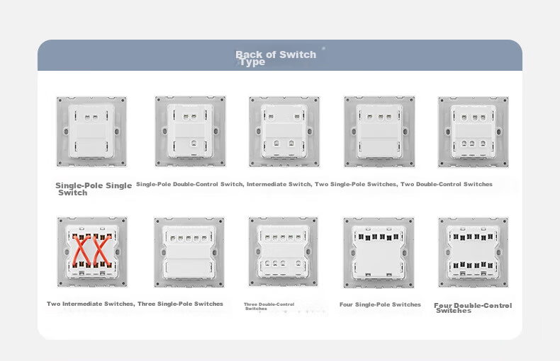 BULL G60 Series One-Gang Multi-Control Switch Ultra-Thin Large Panel Switch G60K134 Glossy White 20