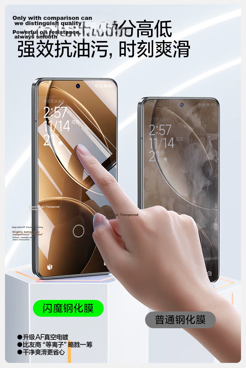 Shanmo Tempered Glass Screen Protector for Redmi K80/K80 Pro - Diamond Explosion-Proof, Ultra Smooth, Anti-Fingerprint, Drop-Resistant, High-Definition Phone Protective Film 7