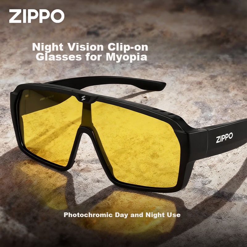 ZIPPO American Sunglasses Clip-On Polarized Night Vision Glasses for Driving Day and Night Anti-Glare 75798-72