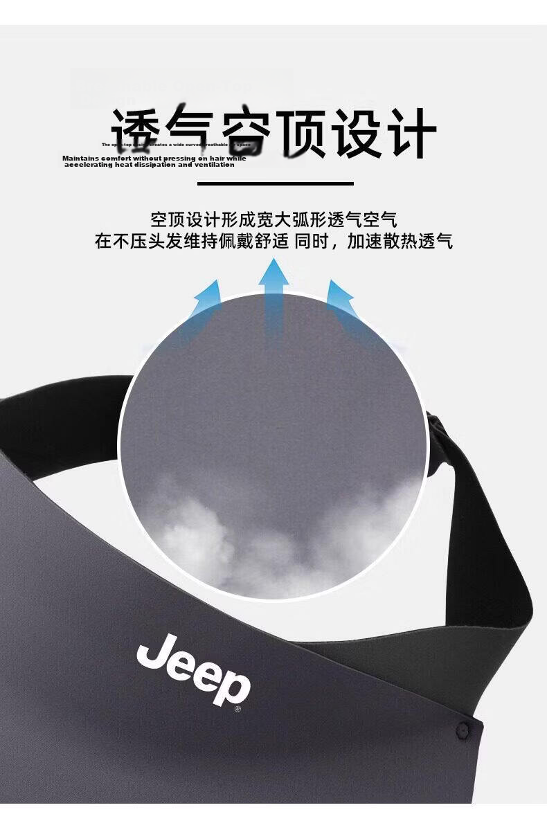 JEEP Women's Summer Outdoor Sun Protection Open-Top Hat UV Protection Wide Brim Foldable Sunshade Cap 9