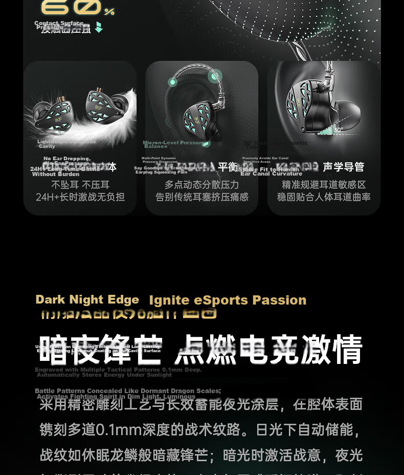 IKF Yejie Limited Edition Wired In-Ear Gaming Headset FPS Esports High-Definition Microphone Audiophile Earphones 3.5mm Delta Valentine's Day Gift 20