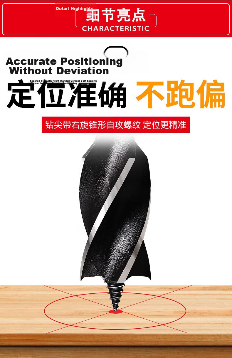 Yanyan Woodworking Spade Drill Hex Shank Four-Slot Four-Blade Hole Enlarging Tool [12mm] 1 Piece 10