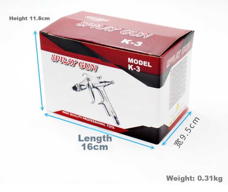 HSD Pneumatic Spray Gun Automotive Sheet Metal High Atomization Spray Pot Primer Spray Gun K-3 Top Cup 0.5mm Nozzle 8