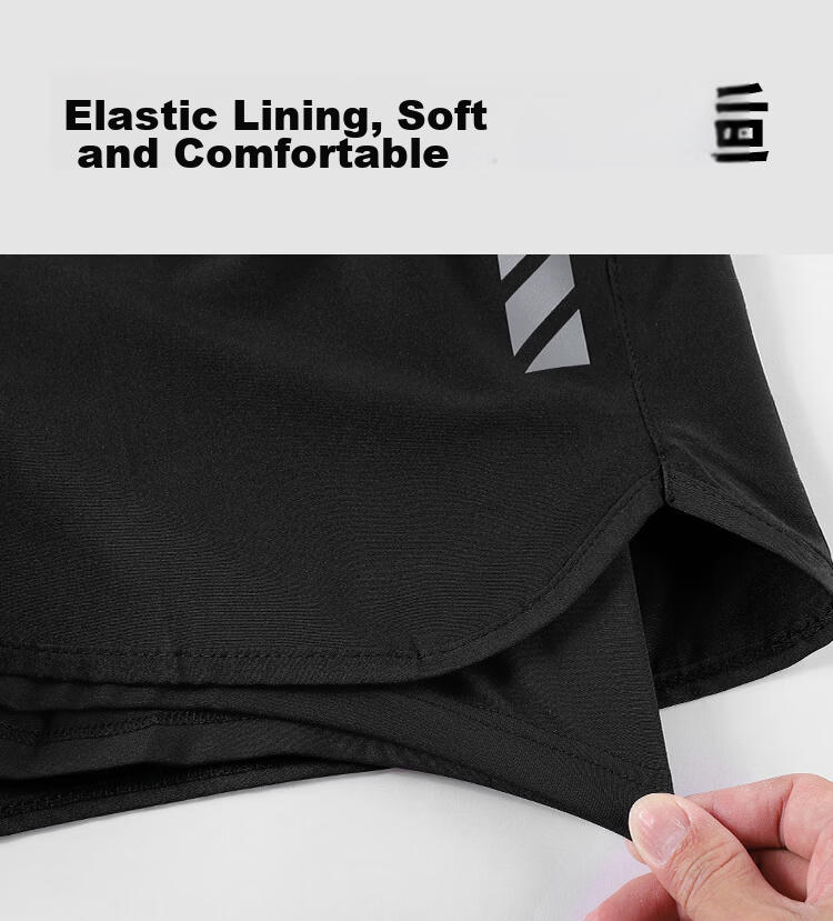 Buruit Men's Quick-Dry Swimming Set Large Size Double-Layer Swim Trunks Bathing Suit Anti-Embarrassment Square Leg Swimwear Spa 7