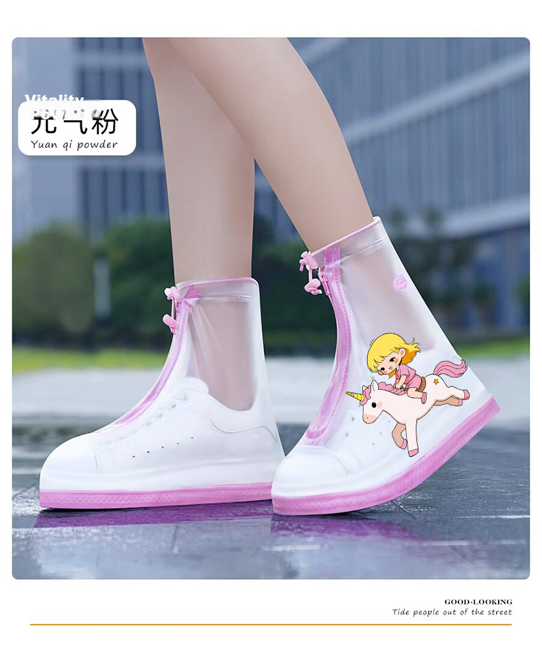 BWNK Thickened Non-Slip Sole + Double Waterproof + Adjustable Elastic Opening + Large Opening Easy Wear Blue 2XL 14