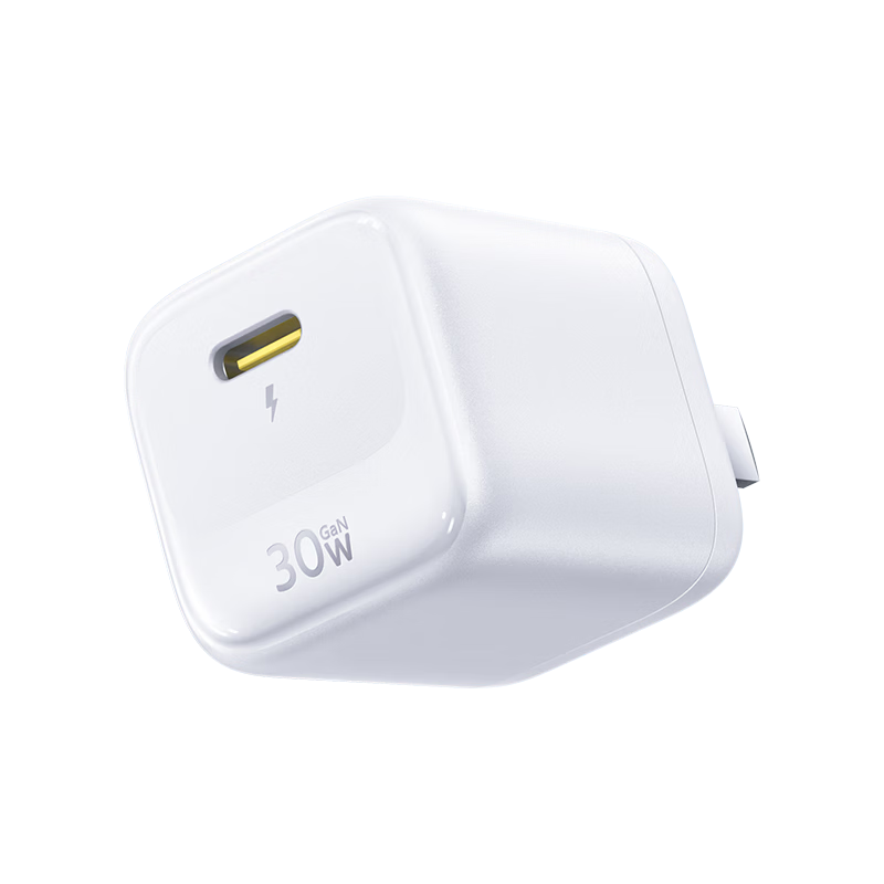 Baseus Little Ice 30W GaN Charger for Apple iPhone 17/16 Pro Max/15/14/13 iPad Fast Charging White