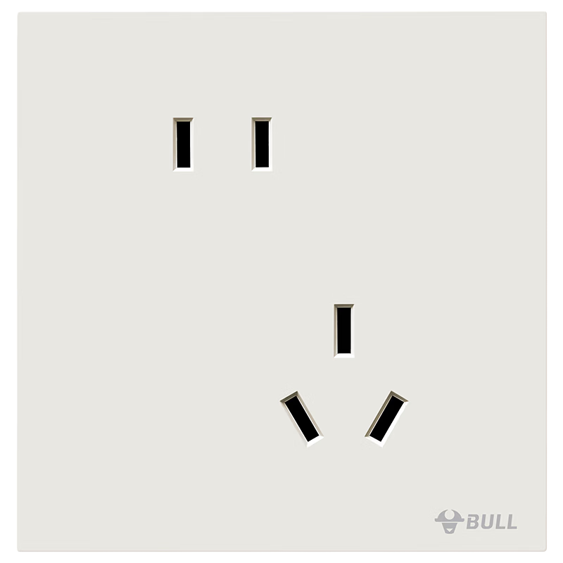 BULL Switch Socket G57 Butterfly Ultra-thin Skin-feel Switch 10A Angled Five-hole Socket Panel G57Z223A Milk Velvet Coffee