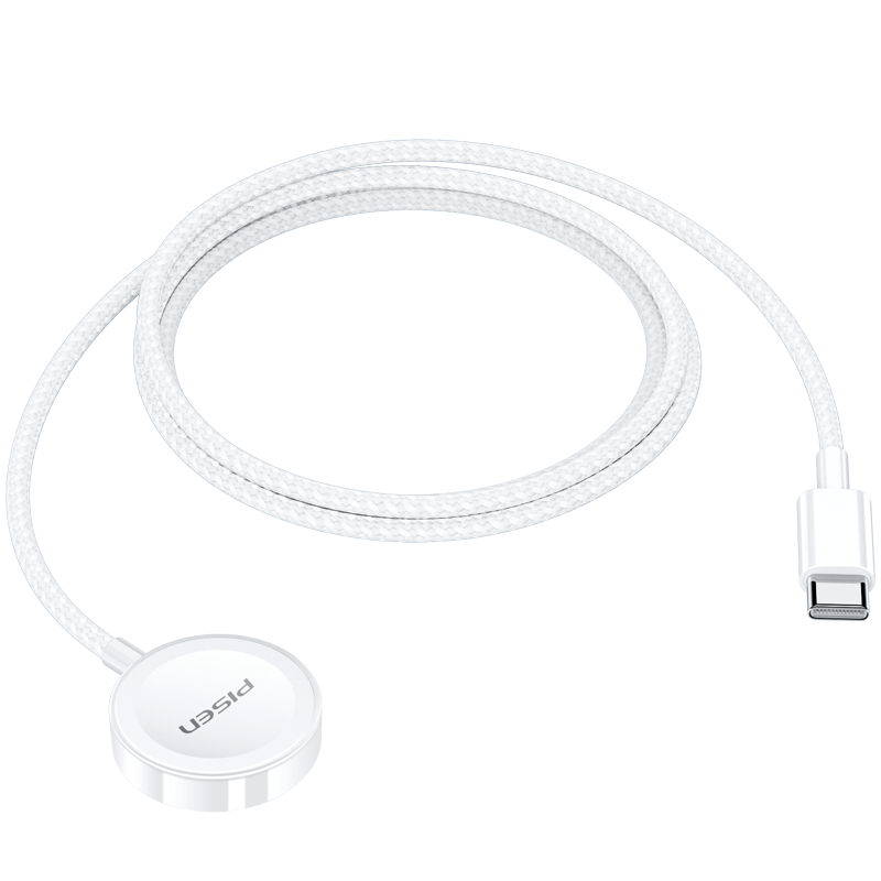 Pisen Apple Watch Charger MagSafe Magnetic Charging Braided iWatch Charging Dock Compatible with Apple Watch Series 11/10/9/8/7/6/5/4/SE3/Ultra3