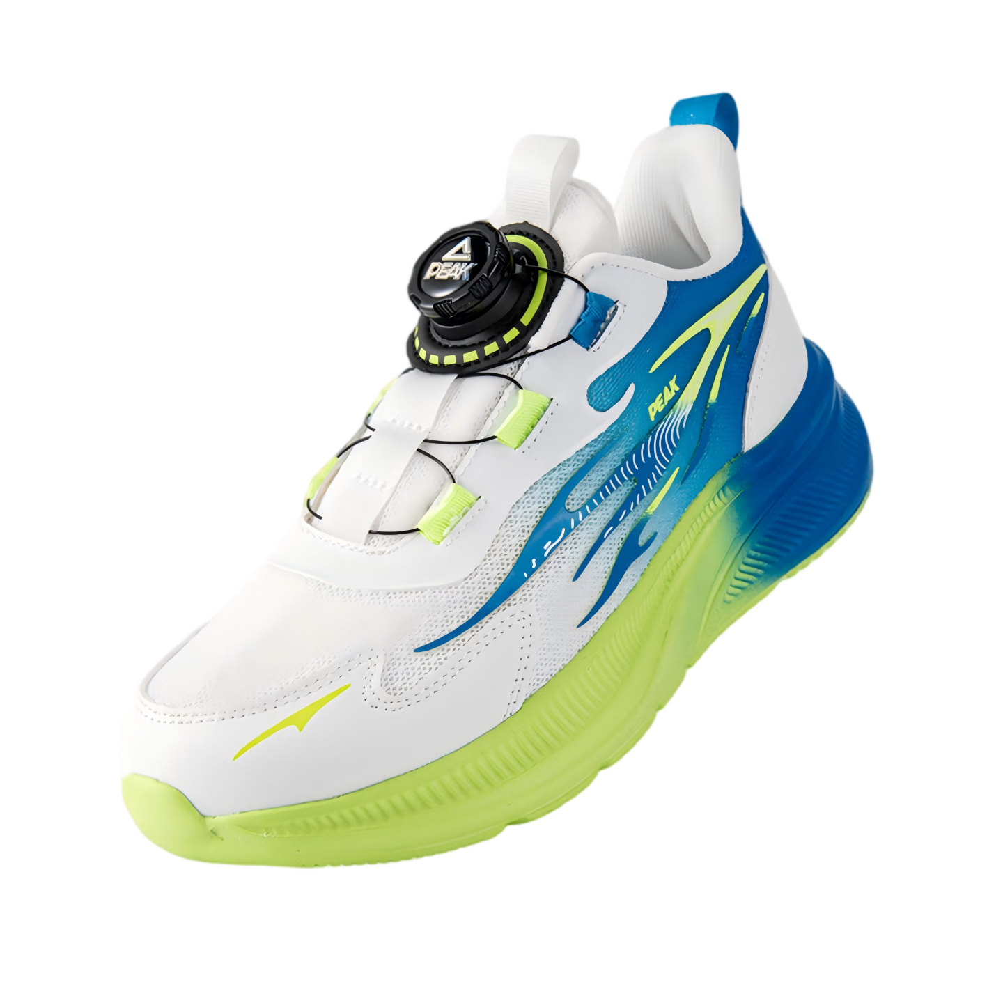 PEAK Children's Sports Shoes, Running Shoes for Teenagers And Older Kids Aged 6-12, Casual Shoes, Colorful White, Size 37